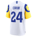 LA.Rams #24 Blake Corum White Game Football jersey Thaam