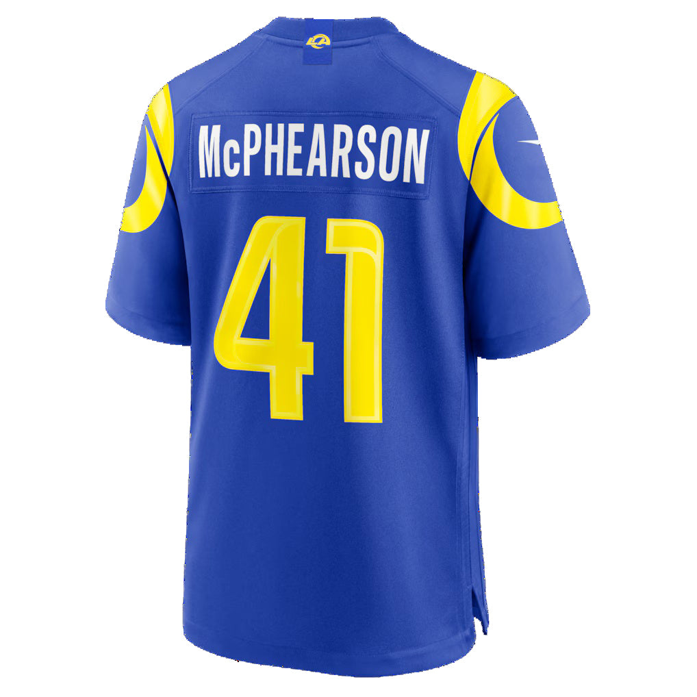 LA.Rams #41 Zech McPhearson Royal Team Game Jersey Thaam