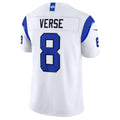 LA.Rams #8 Jared Verse White Alternate Fearsome White Vapor F.U.S.E. Stitched Limited Jersey Thaam