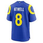 LA.Rams #8 Tutu Atwell Royal Team Game Football jersey Thaam