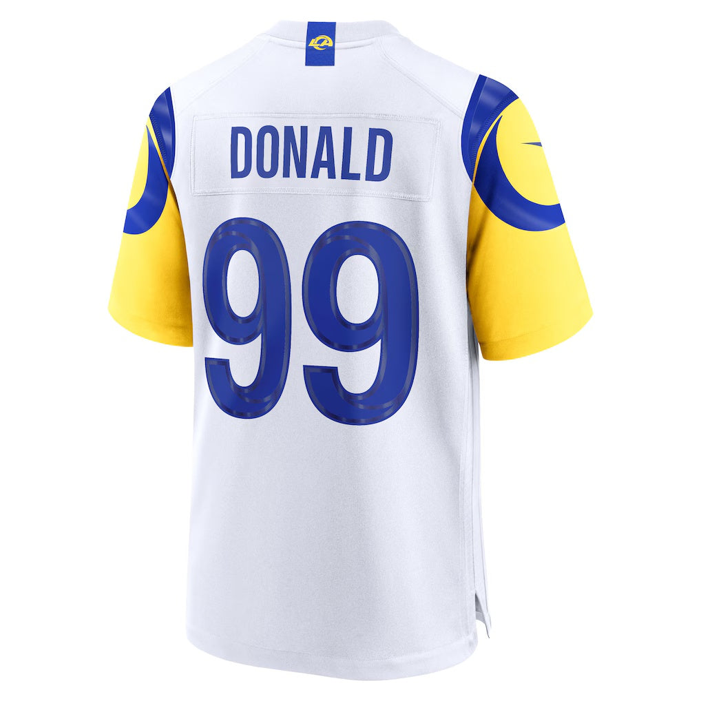LA.Rams #99 Aaron Donald White Game Jersey Thaam