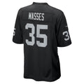 LV.Raiders #35 Hezekiah Masses Black Team Game Football jersey Thaam