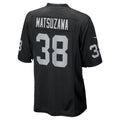 LV.Raiders #38 Kansei Matsuzawa Black Team Game Football jersey Thaam