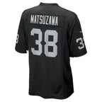 LV.Raiders #38 Kansei Matsuzawa Black Team Game Football jersey Thaam