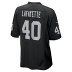 LV.Raiders #40 Devin Lafayette Black Team Game Football jersey Thaam