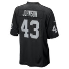 LV.Raiders #43 Dalton Johnson Black Team Game Football jersey Thaam