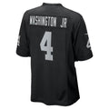 LV.Raiders #4 Mike Washington Jr. Black Team Game Football jersey Thaam