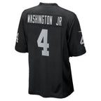 LV.Raiders #4 Mike Washington Jr. Black Team Game Football jersey Thaam