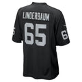 LV.Raiders #65 Tyler Linderbaum Black Team Game Football jersey Thaam