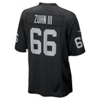 LV.Raiders #66 Trey Zuhn III Black Team Game Football jersey Thaam