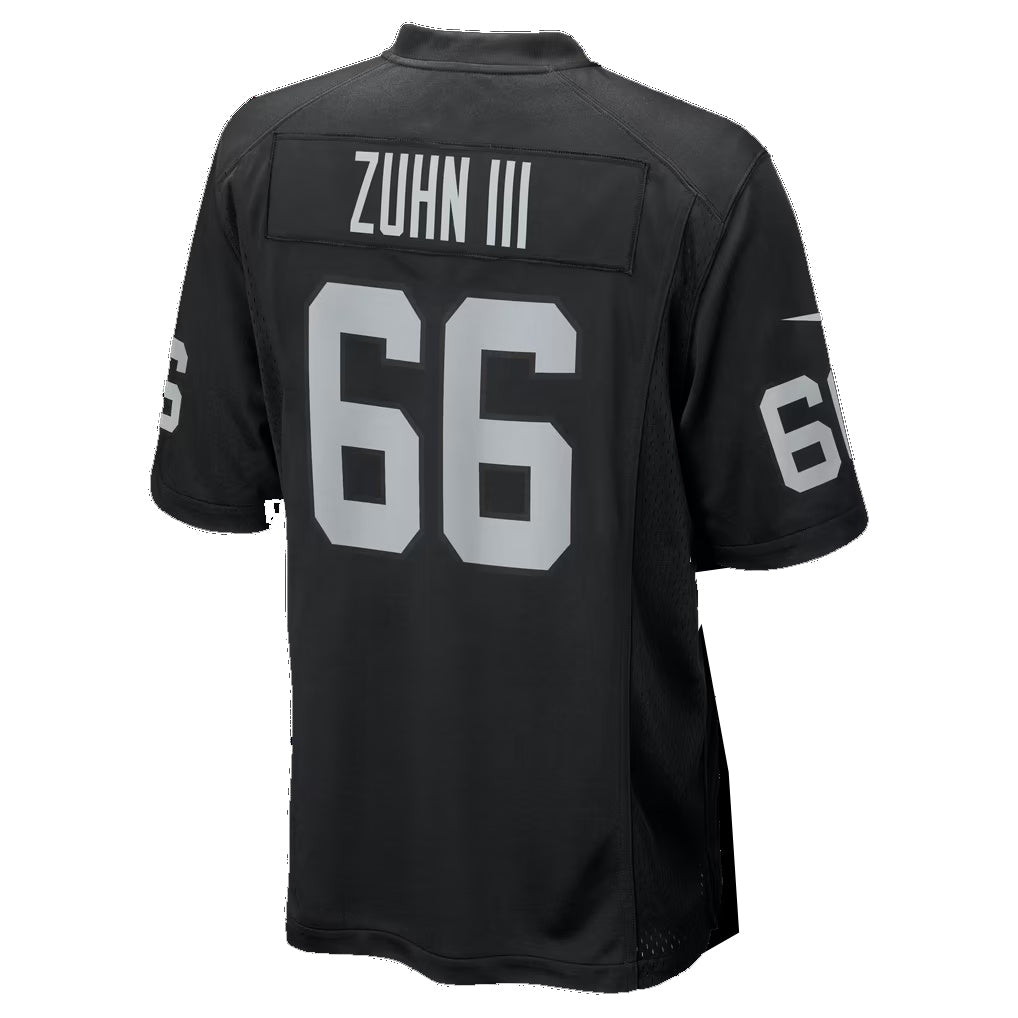 LV.Raiders #66 Trey Zuhn III Black Team Game Football jersey Thaam