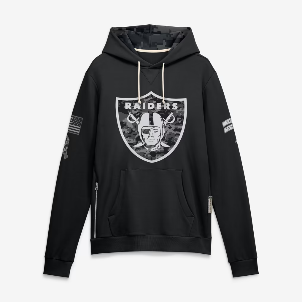 LV.Raiders 2026 Salute To Service Club Pullover Hoodie Cheap sale Birthday and Christmas gifts Stitched American Football jersey Thaam