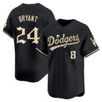 Los Angeles Dodgers Front #8 Back #24 Kobe Bryant Black 'Halloween Mummy Edition' Premier Limited Stitched Baseball jersey Thaam