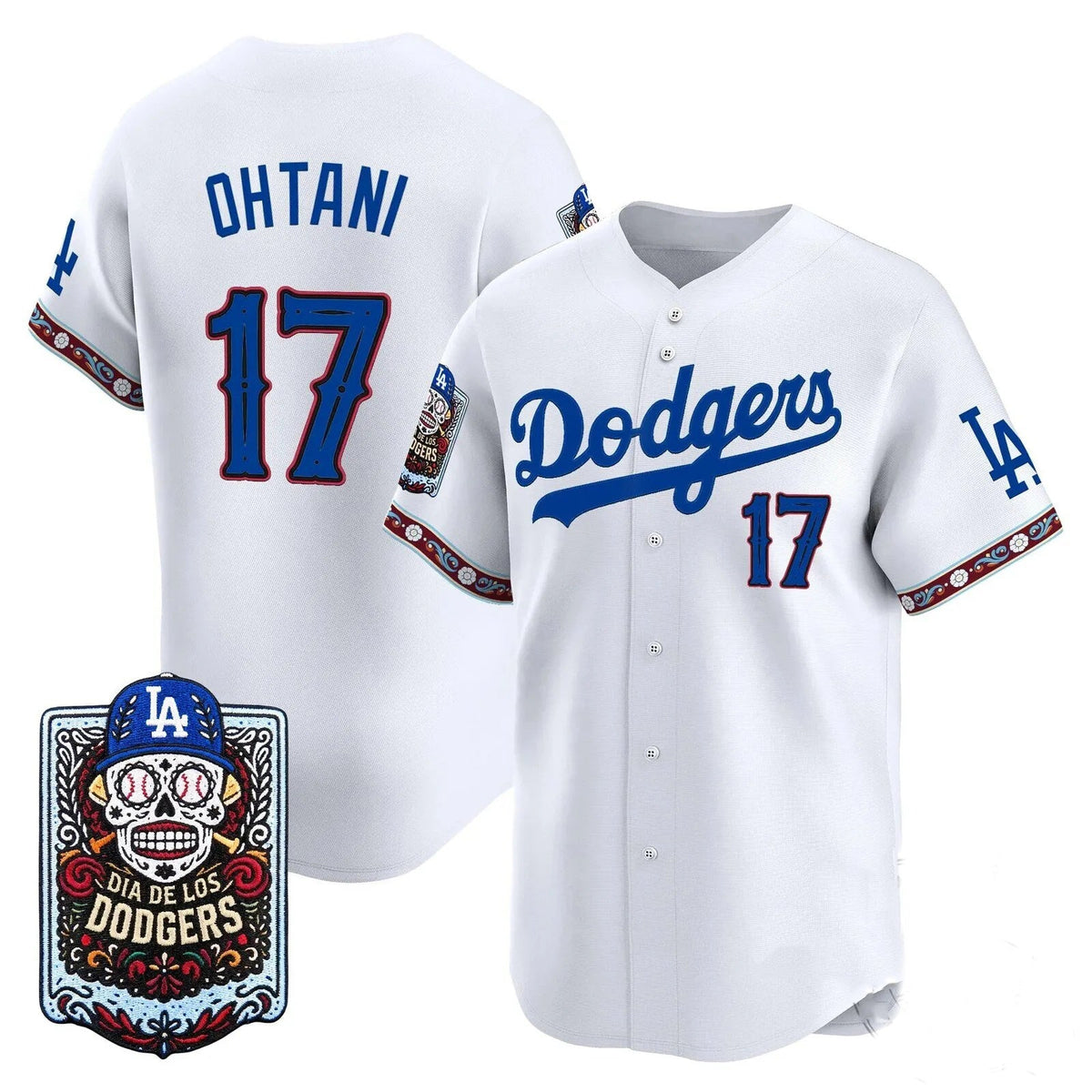 Los Angeles Dodgers #17 Shohei Ohtani x Dia De Los Muertos Royal 2026 Baseball jersey Thaam