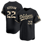Los Angeles Dodgers #22 Clayton Kershaw Black 'Halloween Mummy Edition' Premier Limited jersey Thaam - Stitched Baseball jersey Thaam