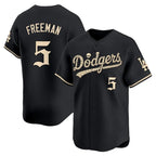 Los Angeles Dodgers #5 Freddie Freeman Black 'Halloween Mummy Edition' Premier Limited - Stitched Baseball jersey Thaam