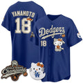 Los Angeles Dodgers #18 Yoshinobu Yamamoto Royal Thaam Halloween 2026 Vapor V2 Stitched Jersey