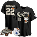 Los Angeles Dodgers #22 Clayton Kershaw Black Thaam Halloween 2026 Vapor V2 Stitched Jersey
