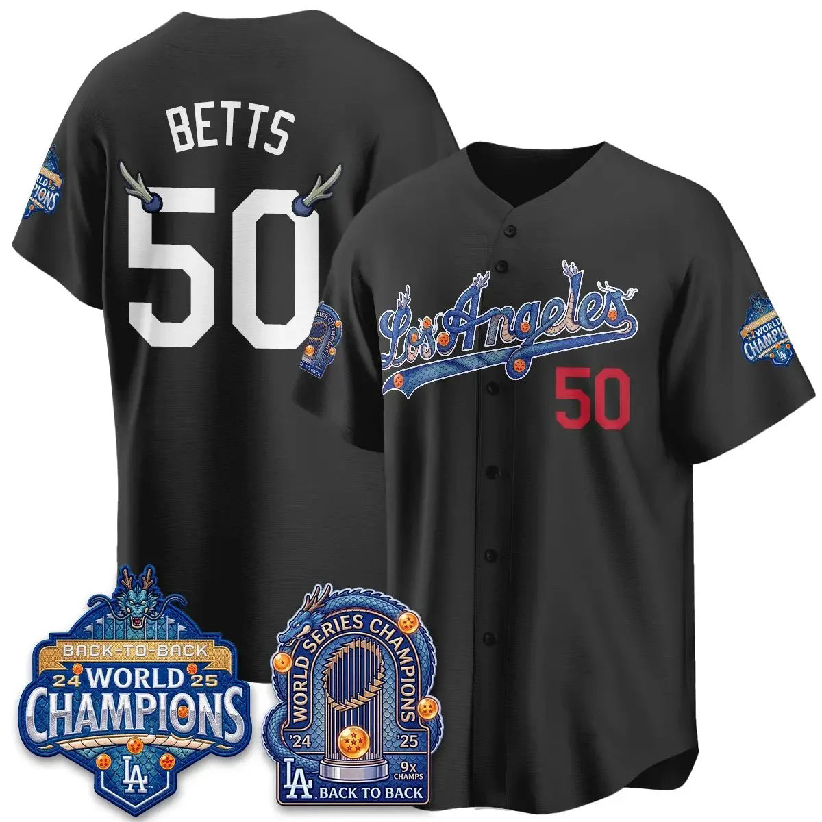 Los Angeles Dodgers #50 Mookie Betts DB Night Black Thaam 2026 Vapor Jersey - Stitched