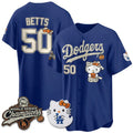 Los Angeles Dodgers #50 Mookie Betts Royal Thaam Halloween 2026 Vapor V2 Stitched Jersey