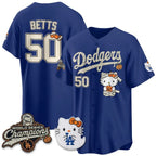 Los Angeles Dodgers #50 Mookie Betts Royal Thaam Halloween 2026 Vapor V2 Stitched Jersey