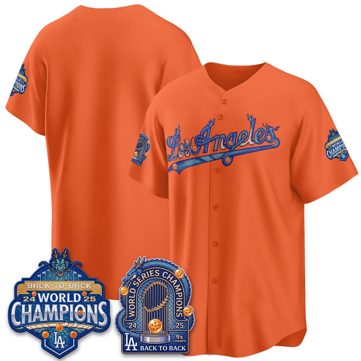 Los Angeles Dodgers DB Night Orange Thaam 2026 Vapor Jersey - Stitched