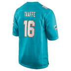 M.Dolphins #16 Michael Taaffe Aqua Team Game Football jersey Thaam