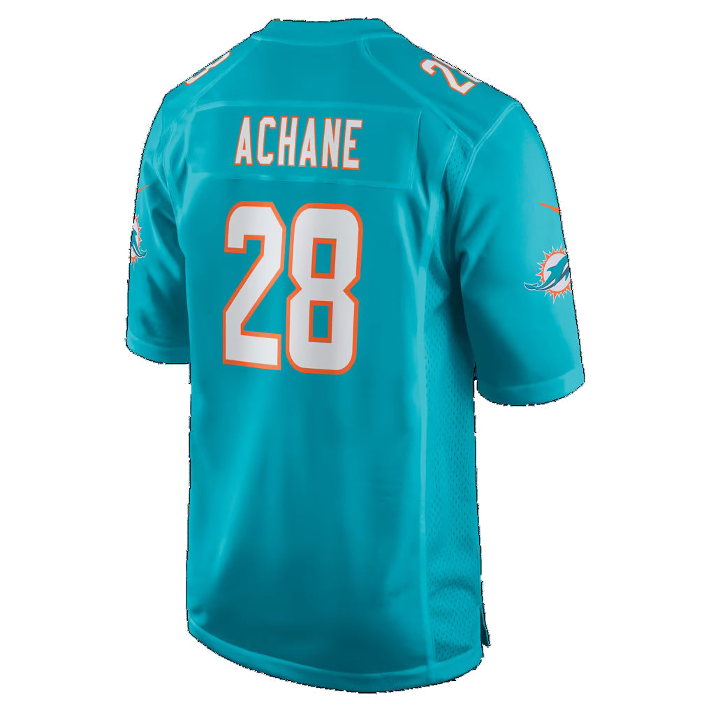 M.Dolphins #28 De¡¯Von Achane Aqua Game Football jersey Thaam