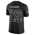 M.Dolphins #28 De¡¯Von Achane Black 2026 Salute to Service Stitched Limited Football jersey Thaam