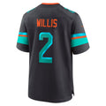 M.Dolphins #2 Malik Willis Pitch Blue Thaam Rivalries Collection Game Jersey