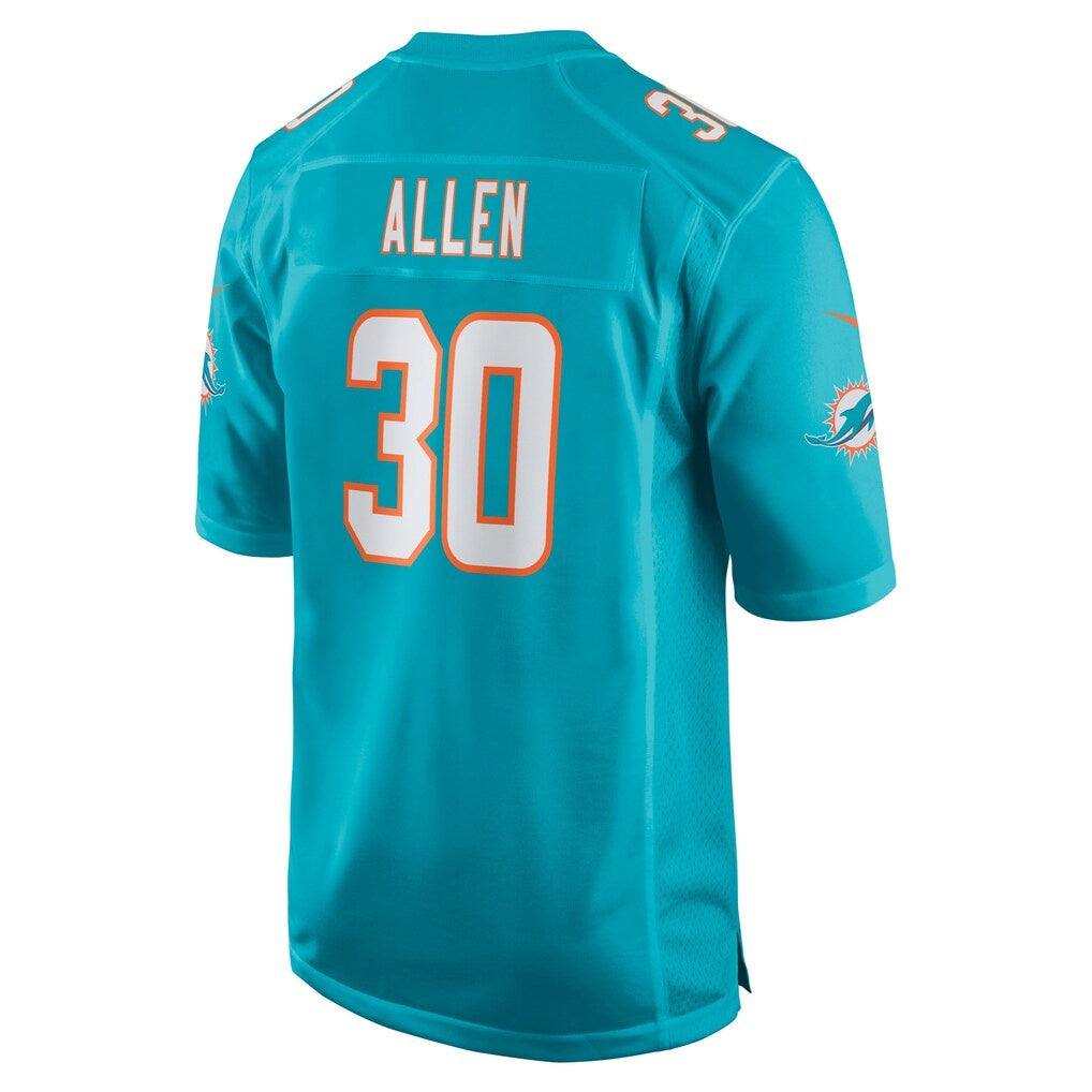 M.Dolphins #30 Kaytron Allen Aqua Team Game Jersey THAAM