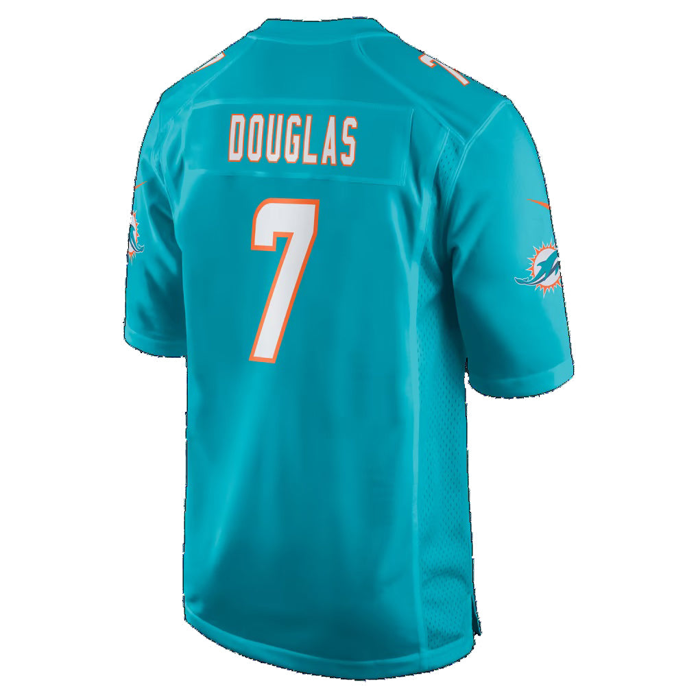 M.Dolphins #7 Caleb Douglas Aqua Thaam Team Game Jersey