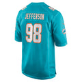 M.Dolphins #98 Jordan Jefferson Aqua Team Game Jersey THAAM