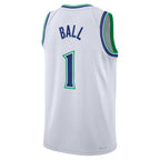 M.Timberwolves #1 LaMelo Ball White Association Edition Swingman Basketball Jersey THAAM