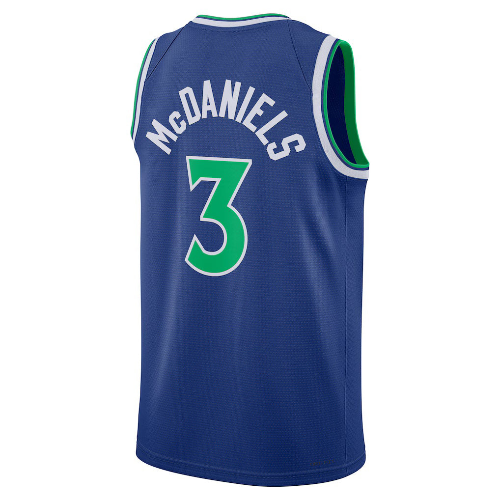 M.Timberwolves #3 Jaden McDaniels Icon Edition Blue Swingman Basketball Jersey THAAM