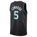 M.Timberwolves #5 Anthony Edwards Black Statement Edition Swingman Basketball Jersey THAAM
