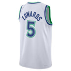 M.Timberwolves #5 Anthony Edwards White Association Edition Swingman Basketball Jersey THAAM