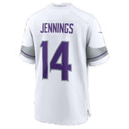 MN.Vikings #14 Jauan Jennings White Alternate Game Football jersey Thaam