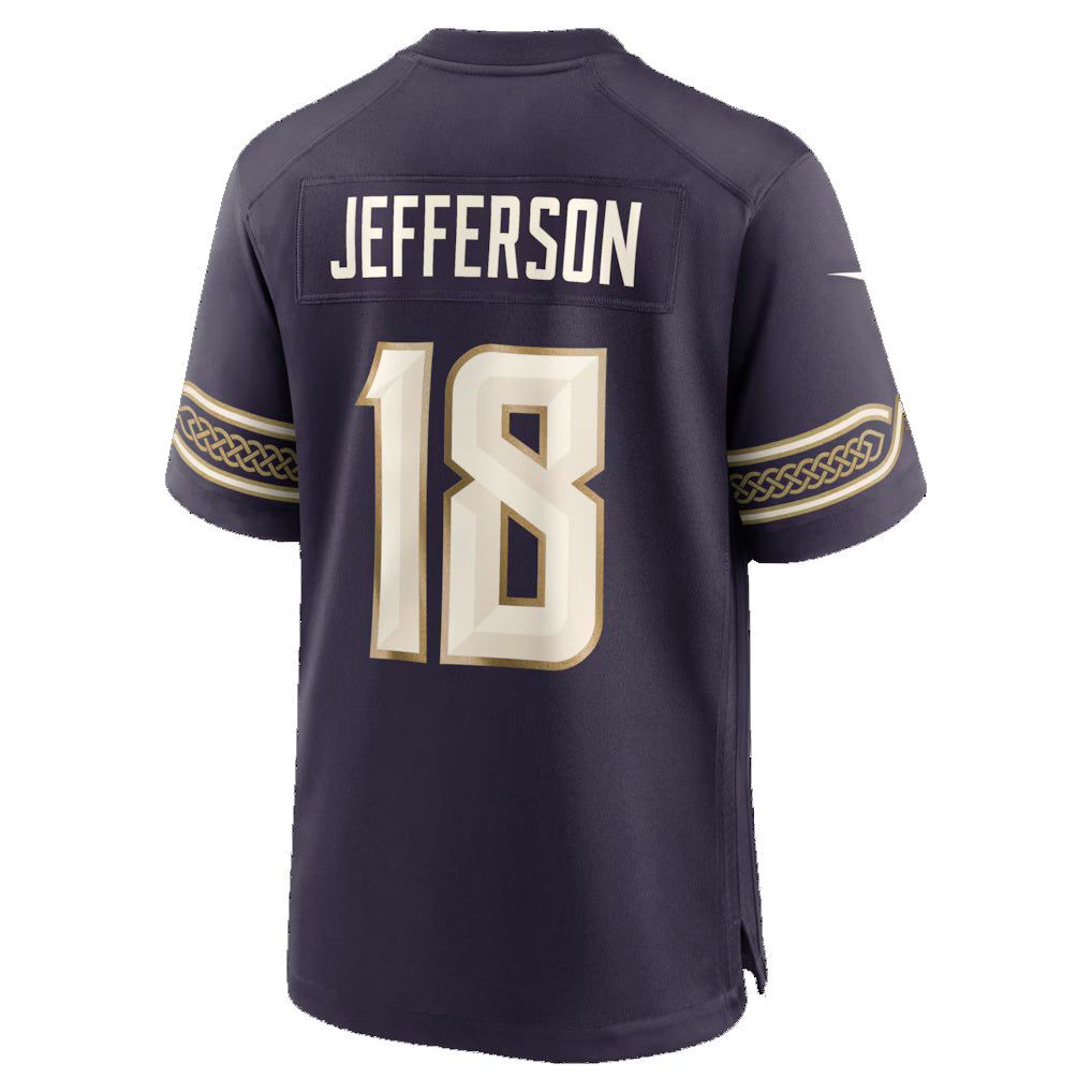 MN.Vikings #18 Justin Jefferson Purple 2026 Rivalries Collection Game Jersey Thaam