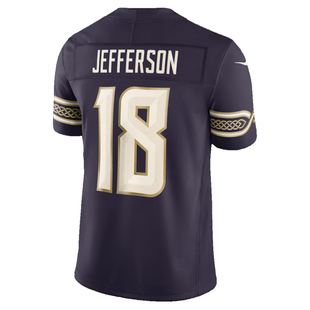 MN.Vikings #18 Justin Jefferson Purple 2026 Rivalries Collection Stitched Limited Jersey Thaam