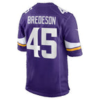 MN.Vikings #45 Max Bredeson Purple Team Game Football jersey Thaam