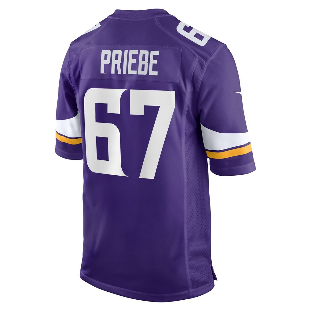 MN.Vikings #67 Josh Priebe Purple Team Game Jersey THAAM