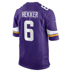 MN.Vikings #6 Johnny Hekker Purple Team Game Jersey THAAM