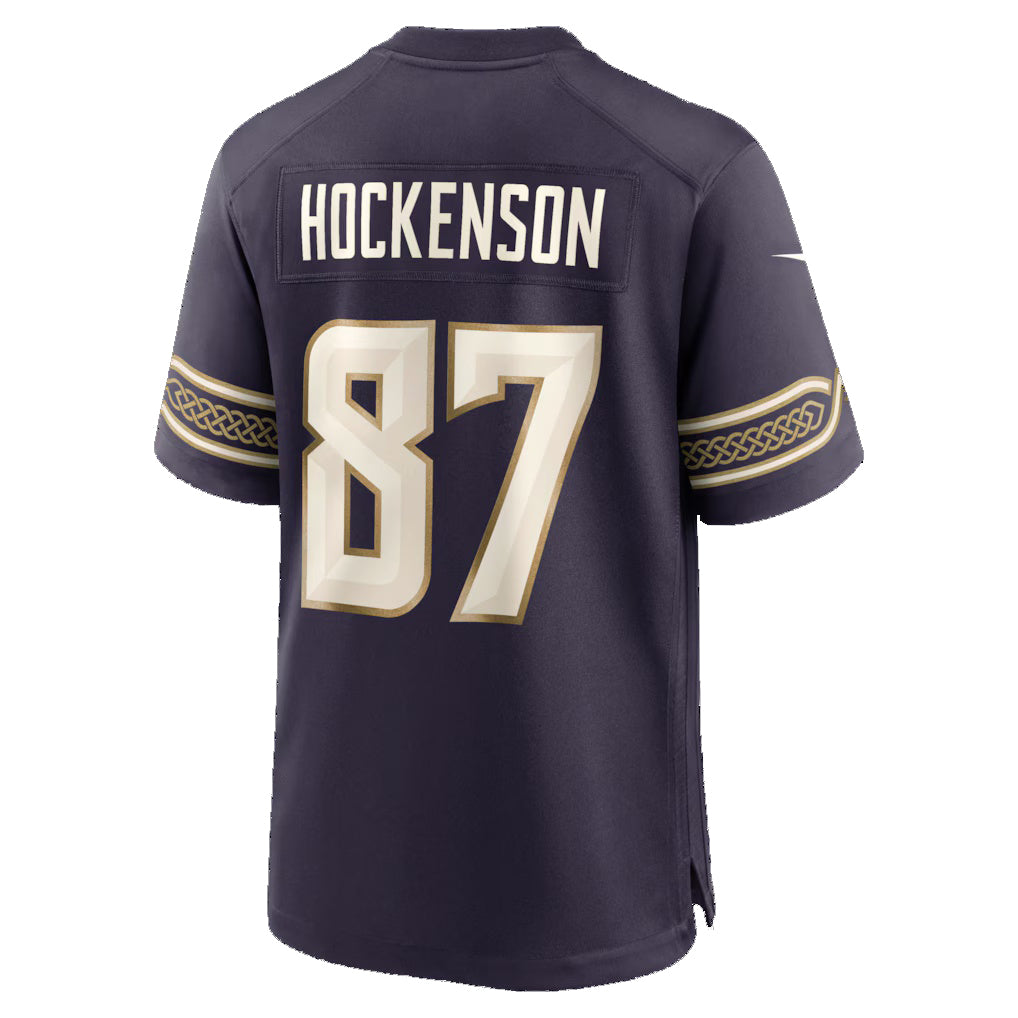MN.Vikings #87 T.J. Hockenson Purple 2026 Rivalries Collection Game Jersey Thaam