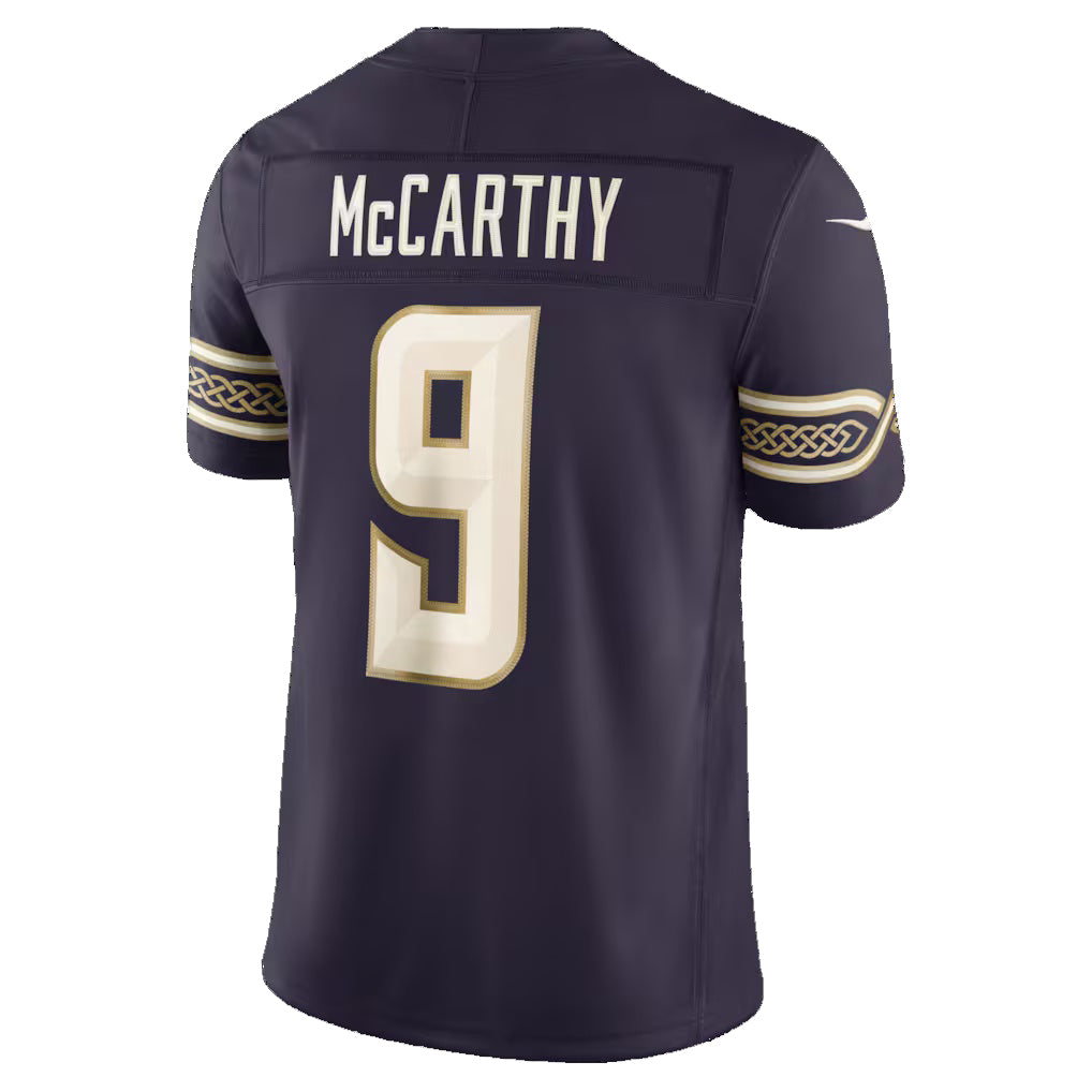 MN.Vikings #9 J.J. McCarthy Purple 2026 Rivalries Collection Stitched Limited Jersey Thaam