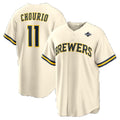 Milwaukee Brewers #11 Jackson Chourio Cream 2026 World Series Home Replica Jersey THAAM