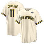 Milwaukee Brewers #11 Jackson Chourio Cream 2026 World Series Home Replica Jersey THAAM