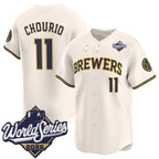 Milwaukee Brewers #11 Jackson Chourio Cream 2026 World Series Limited Stitched Jersey THAAM
