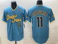 Milwaukee Brewers #11 Jackson Chourio Powder Blue 2026 World Series City Connect Limited Stitched Jersey THAAM