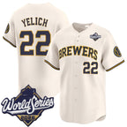 Milwaukee Brewers #22 Christian Yelich Cream 2026 World Series Limited Stitched Jersey THAAM